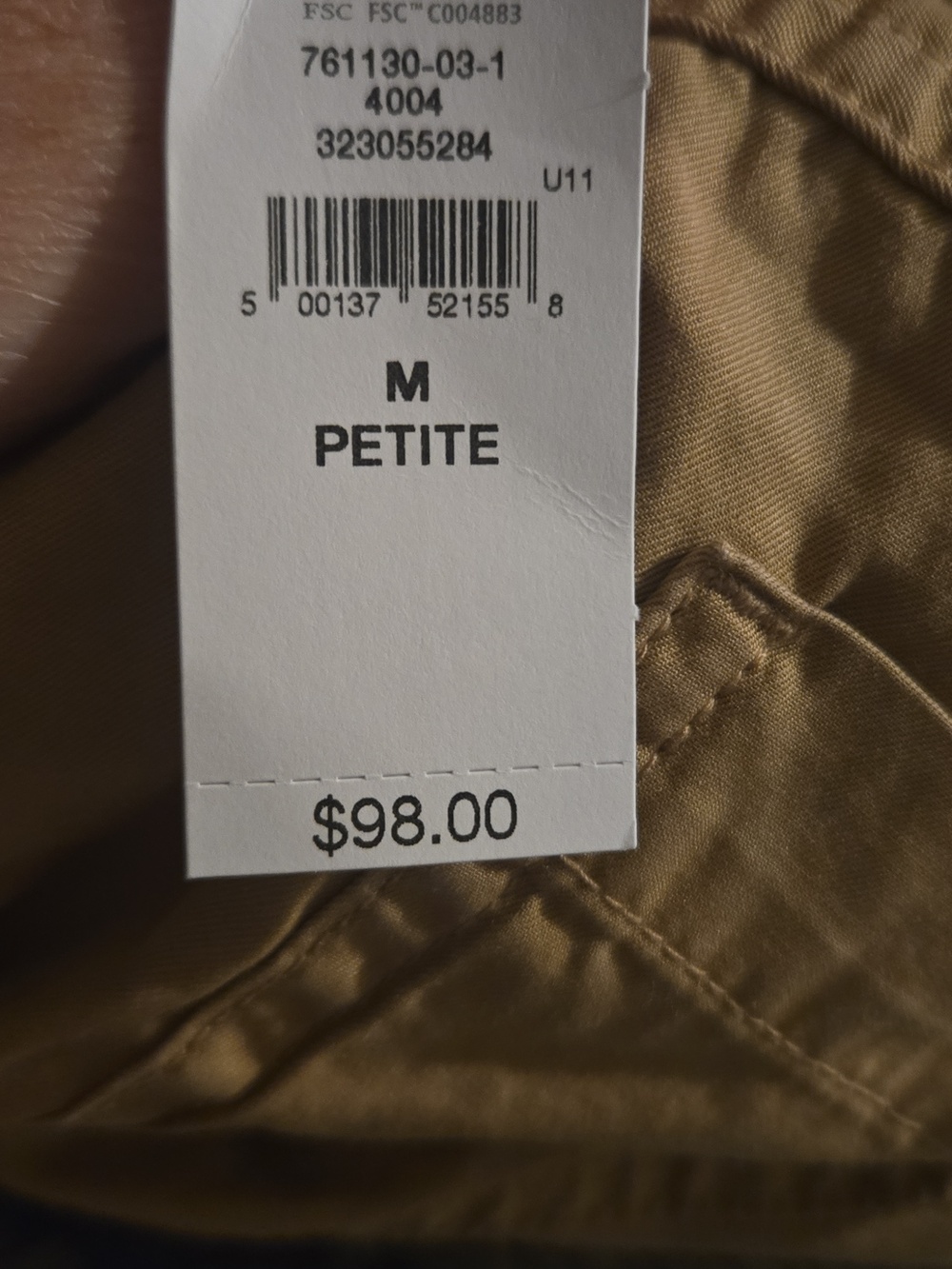 Gap Mid Rise Twill Barrel Pants Mojave Tan NWT MP - Picture 9 of 9